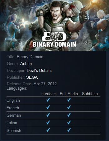 Binary Domain Steam - Click Image to Close